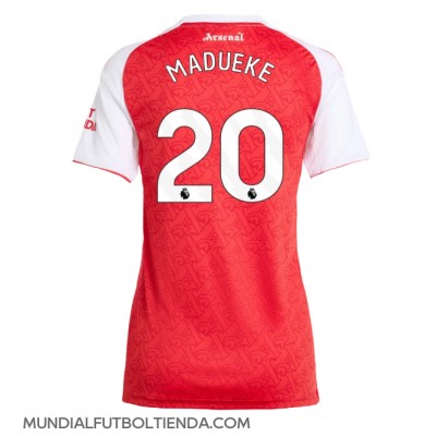 Camiseta Arsenal Noni Madueke #20 Primera Equipación Replica 2025-26 para mujer mangas cortas Camiseta Arsenal Noni Madueke #20 Primera Equipación Replica 2025-26 para mujer mangas cortas